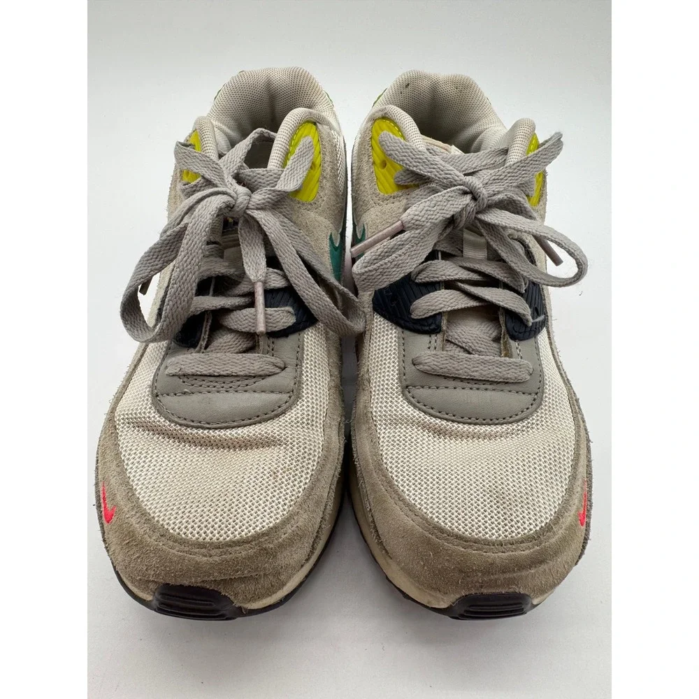 Nike Air Max 90 Women's US 6.5Y Gray Teal Red Green Sneakers